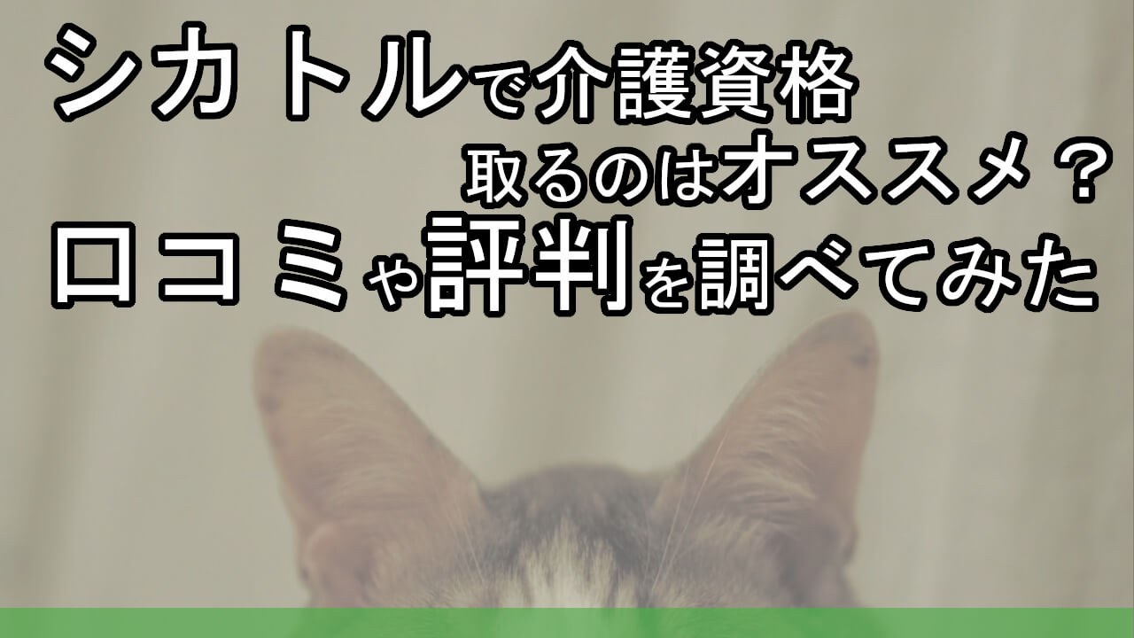 シカトルで介護資格を取るのはオススメ 口コミや評判を調べてみた カイゴのセカイ 元人材業界トップ営業マンが介護の世界を教えます